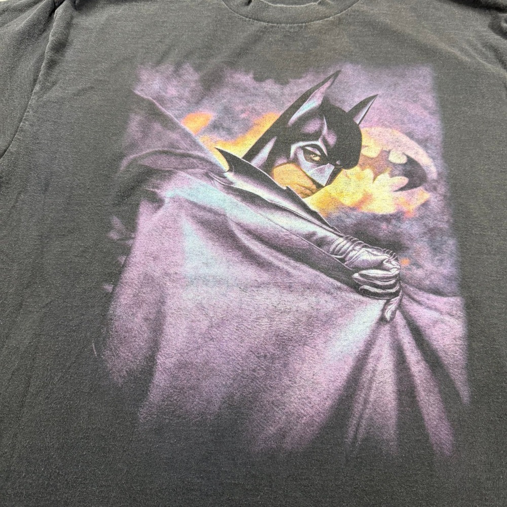 Vintage Batman Graphic T-Shirt Mens Black Single Stitch DC Comics Movie Promo L - Picture 5 of 9